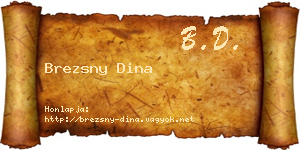 Brezsny Dina névjegykártya